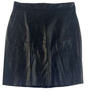 Zara Basics sz. M vegan leather mini skirt, black, sleek, sexy, fall winter 4113